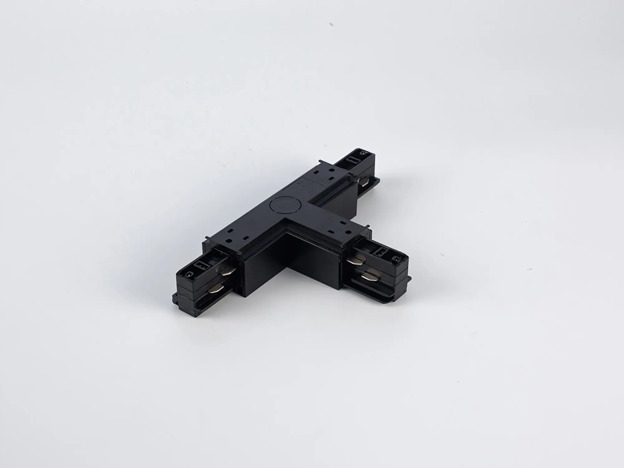 T Coupler With Feeding Option 3 Circuit Surface Mounted Track Earth Inside Left 555 1 1213 2  Eutrac 3 Circuit Surface-Black